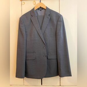 Express Men’s Suit Coat and Pants, Gray, 40S Coat with 32x30 Pants